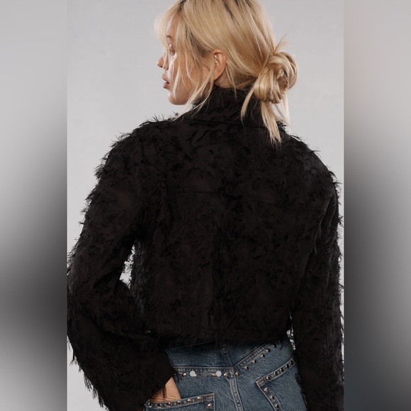 NWOT Cropped Textured Jacket - Picture 2 of 10